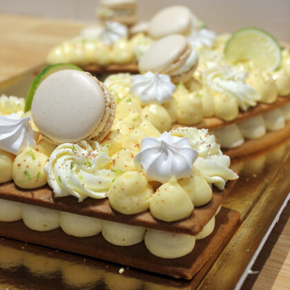 Number Cake, Letter Cake, Logo Cake Citron Chocolat Blanc