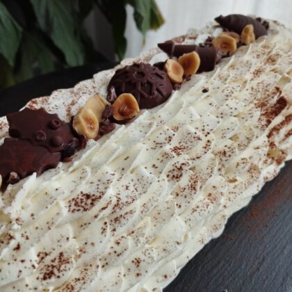 La Bûche Chocolat Vanille Praliné